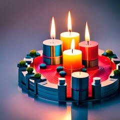 christmas candles and gifts