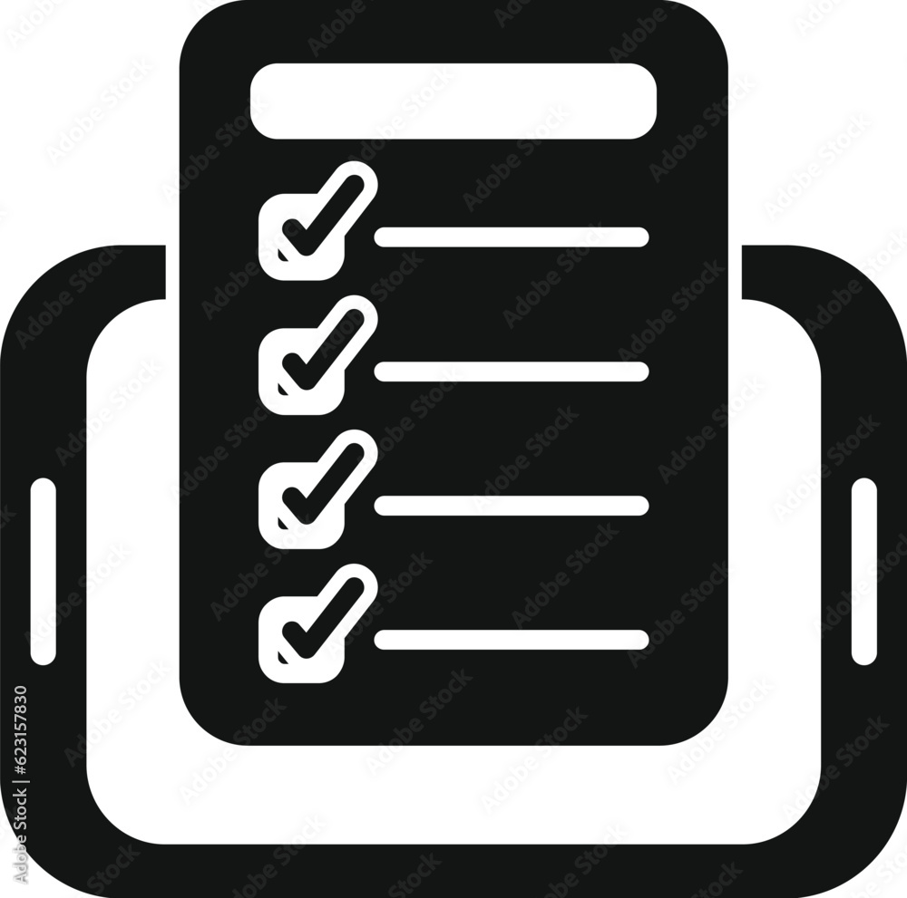 Aufkleber tablet test result icon simple vector. medical lab. digital computer
