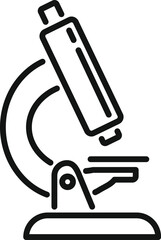 Test result microscope icon outline vector. Medical lab. Doctor clinic