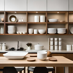 Naklejka na ściany i meble A Vibrant Collection of Ceramic Kitchenware
