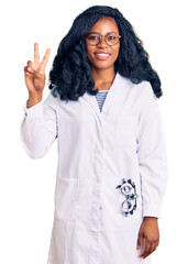 Beautiful african american optician woman with optometry glasses smiling with happy face winking at...