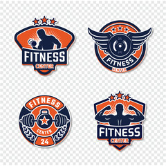 Fitness center badge logo
