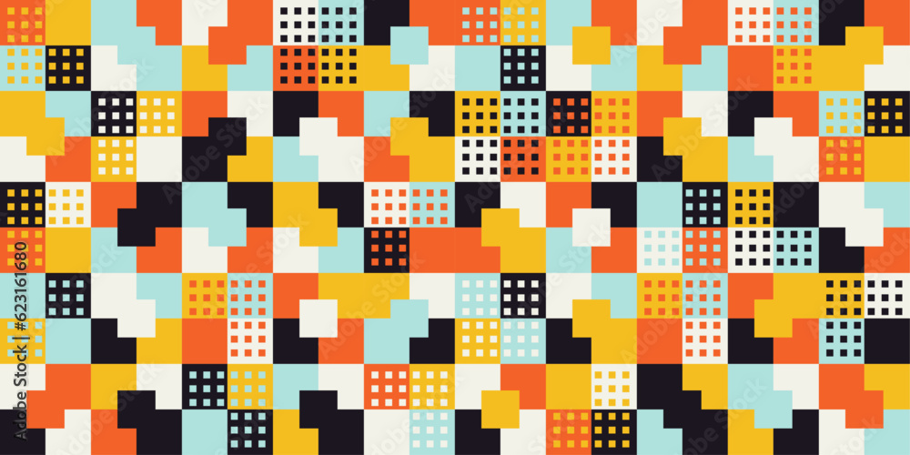 Aufkleber vector colorful patchwork. colored rectangles and squares.