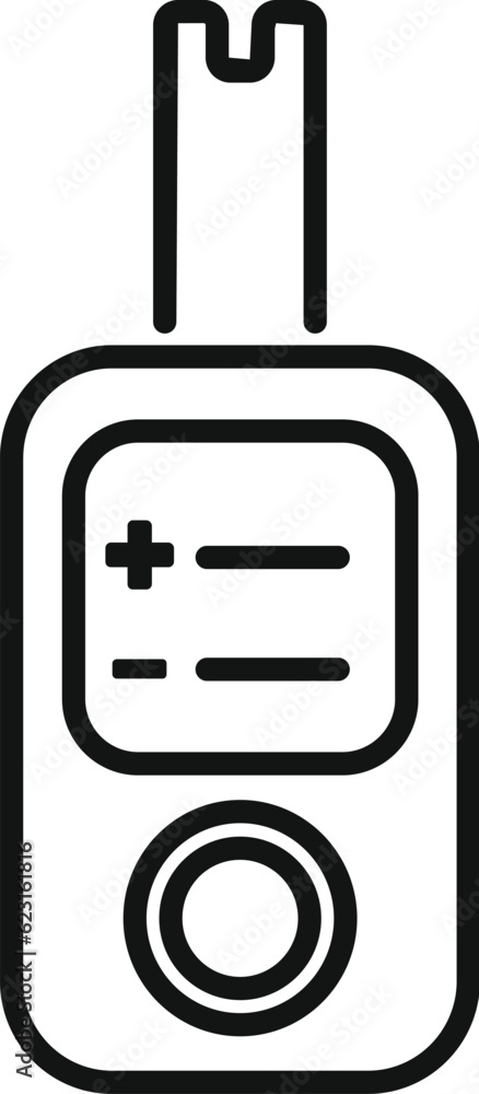 Poster test device icon outline vector. lab sample. positive result