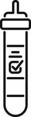 Fototapeta premium Lab test tube icon outline vector. Sample result. Digital data