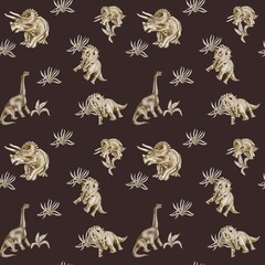 Seamless dino pattern Illustration . Design for fabric, manufacturing, baby shower party, birthday, cake, holiday design, greetings card, invitation.