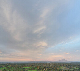 Soft pink color sunset sky background