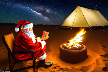 산타크로스 사막에서 야영
Generative AI