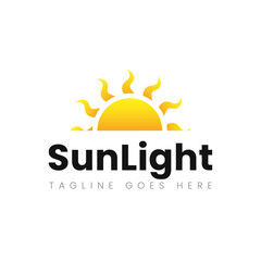Fototapeta premium Sun logo design and sun vector icon template