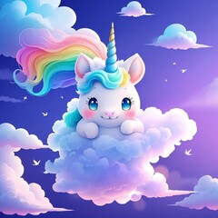 unicorn on the cloud. Generative AI.