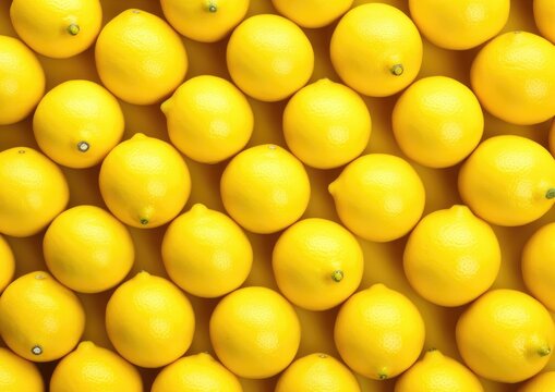 Professional photography of Pattern of Lemons fruits. Generative