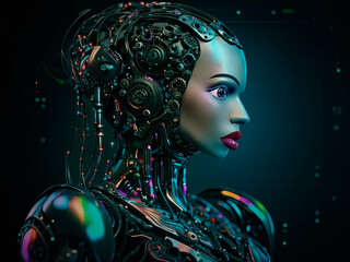 Artificial intelligence female robot