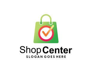 Online Shop Logo designs Template. Illustration vector graphic of pointer arrow and shop bag combination logo design concept. Perfect for Ecommerce, sale, discount or store web element. Company emblem