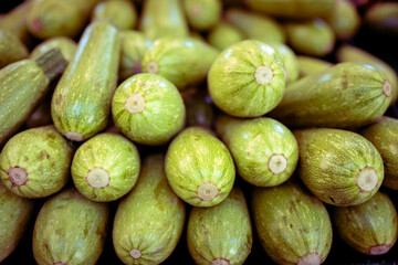 Slowfood - zucchinis, market place Berlin Charlottenburg