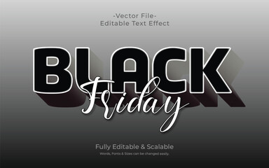 Black Friday 3D Style Text Effect Full Editable