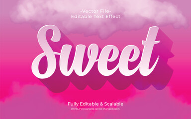 Sweet 3D Style Text Effect Full Editable