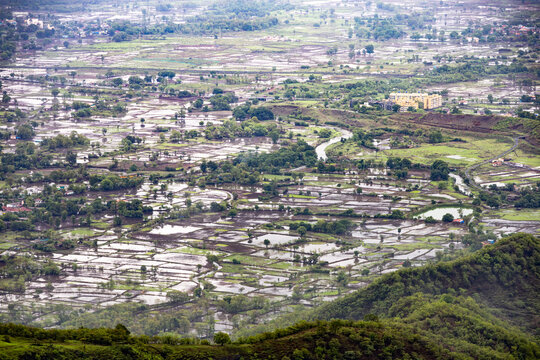 Neral region seen from Garbett Plateau, Matheran, Mumbai