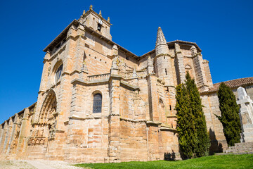 Fototapeta na wymiar Romanesque church of Santa María la Real, Sasamón, Burgos, Spain