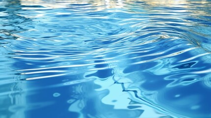 Vector blue summer water waves with reflections.Generative AI