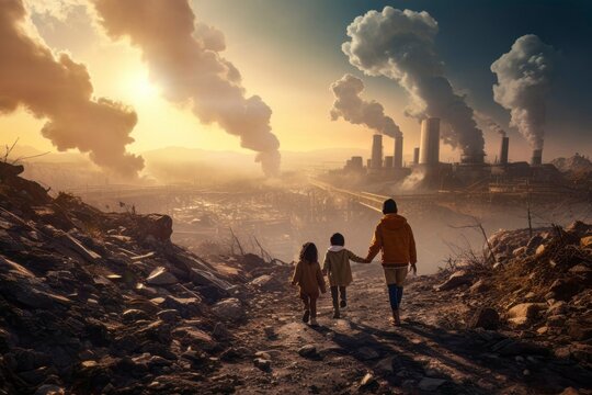 Children Amidst Ruins: An Emblem of Man's Global Destruction © Filippo Carlot