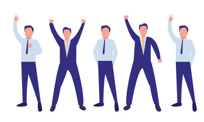 Group of corporate people vector