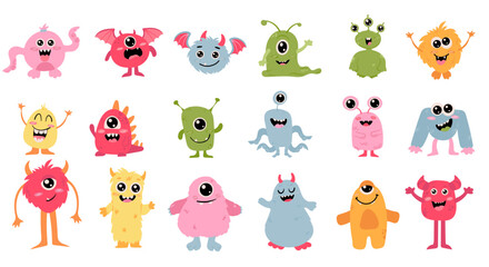 Cute Colorful Monster Set