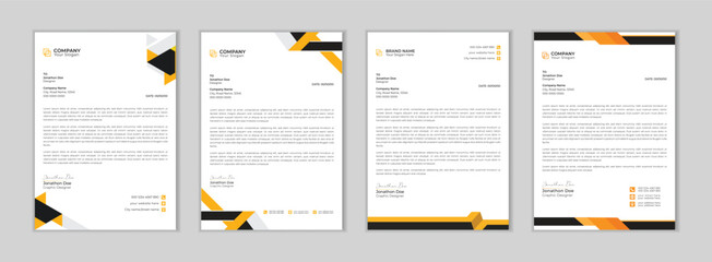 Modern Creative & Clean business style letterhead bundle. Modern and minimalist Company business
letterhead template. Clean and professional corporate company business letterhead design. Letterhead 