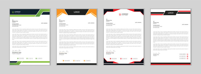 Modern Creative & Clean business style letterhead bundle. Modern and minimalist Company business
letterhead template. Clean and professional corporate company business letterhead design. Letterhead 
