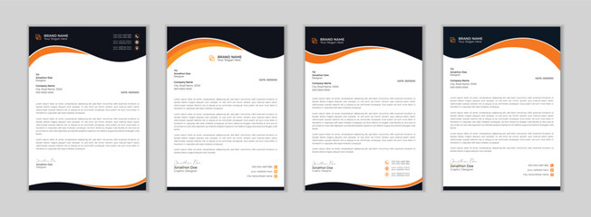 Modern Creative & Clean business style letterhead bundle. Modern and minimalist Company business
letterhead template. Clean and professional corporate company business letterhead design. Letterhead 