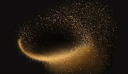 Obraz premium Vector gold sparkles on an isolated transparent backgr.Generative AI