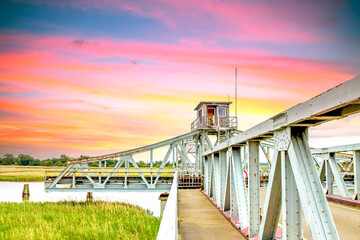 Meiningenbrücke, Drehbrücke, Halbinsel, Ostsee 