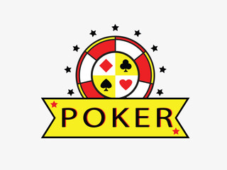 Poker logo graphic trendy design 