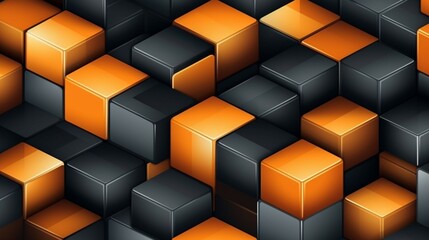 Obraz premium Vector isometric background with cubes.futuristic geo.Generative AI