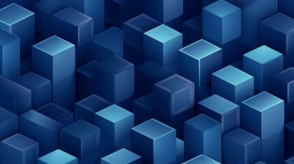 Vector isometric background with cubes.futuristic geo.Generative AI