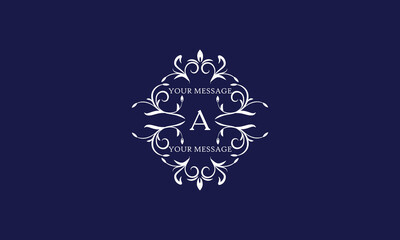 Elegant monogram design template with letter A. Vector logo illustration.