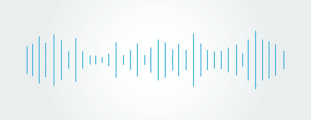 Equalizer illustration waveform line. Voice graphic player. Vector isolated Illustration