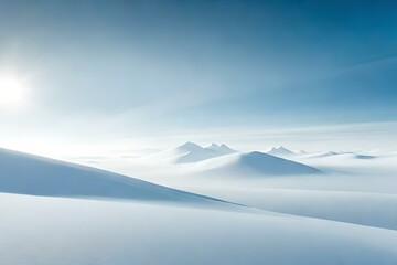 snow covered mountains generated ai