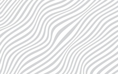 Abstract wavy line background in grey and white. Wavy lines texture.