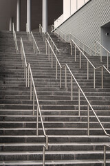 Stairway with concrete stairs in Guest street, Brighton, USA