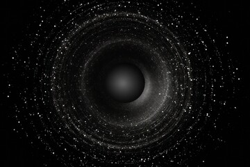 Black hole on a black background