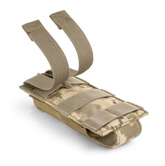 Military pouch for cartridges in pixel camouflage for molle system. Bag for bullet magazines on...