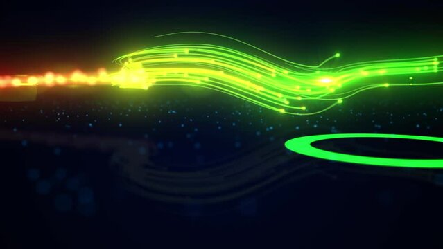Colorful Strokes Floating across Screen
