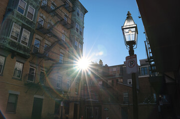 Fototapeta na wymiar historic downtown in boston