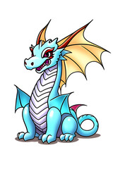cartoon dragon, generative ai	