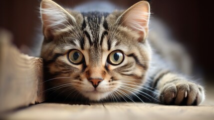 Portrait of a Cute Adorable Kitten generative AI