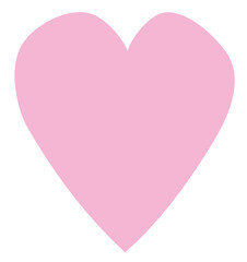 Pink heart design on white background. Pink heart png.