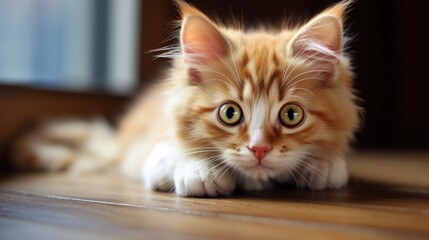 Portrait of a Cute Adorable Kitten generative AI