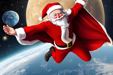 우주로 날아오른 산타크로스 
Generative AI