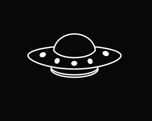 ufo icon line design vector illustration abstract