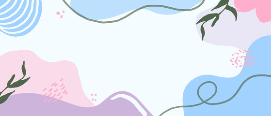 Minimalist and Modern Organic Abstract Geometric Shape Memphis Flat Background Design Vector Illustration